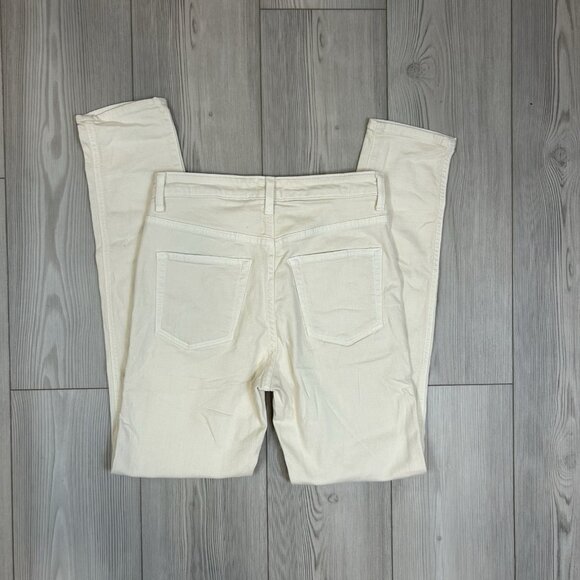 Khaite Authentic Solid Bone White Ivory Vanessa High Rise Slim Skinny Jeans 26 - Picture 7 of 12